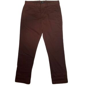 J.Crew The Sutton Burgundy Color Khakis 35x32